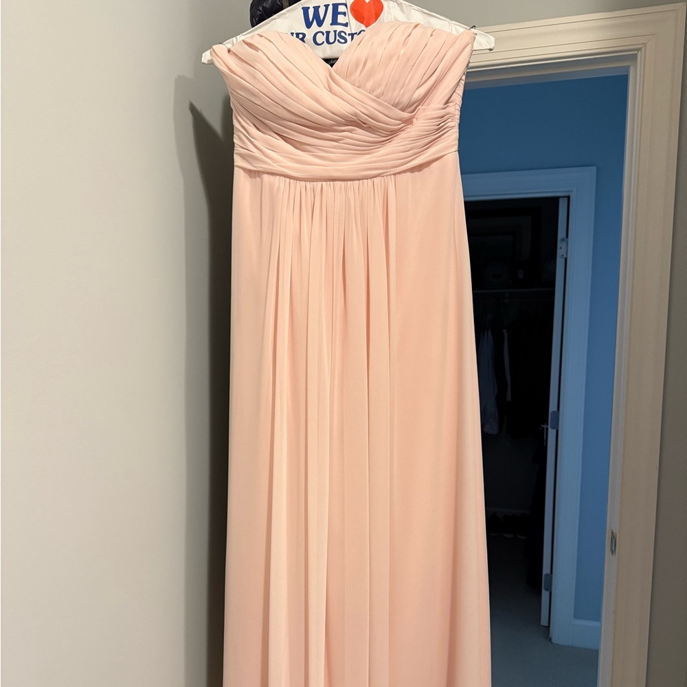 Bill Levkoff Strapless Blush Gown